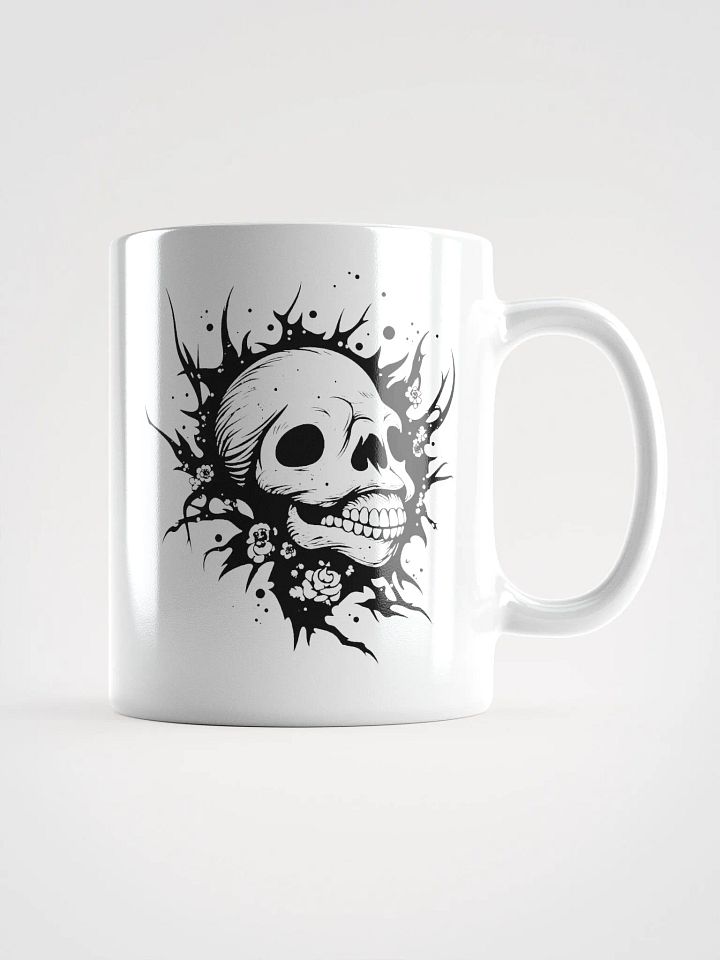 Skull with Floral Pattern Two-Tone Coffee Mug product image (2)