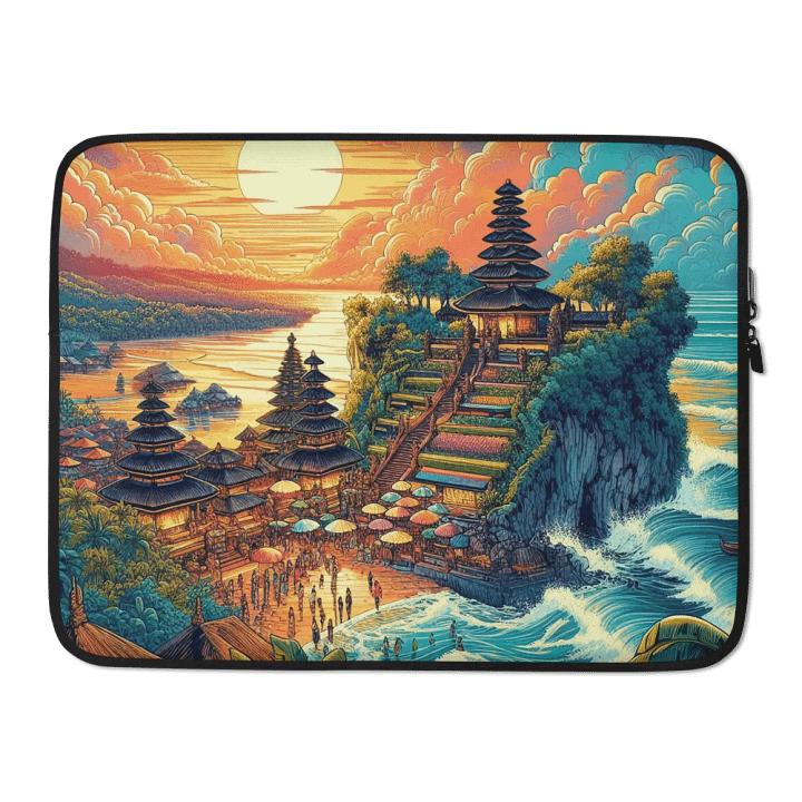 Coastal Serenity Laptop Sleeve | Ai Design Bali island product image (2)