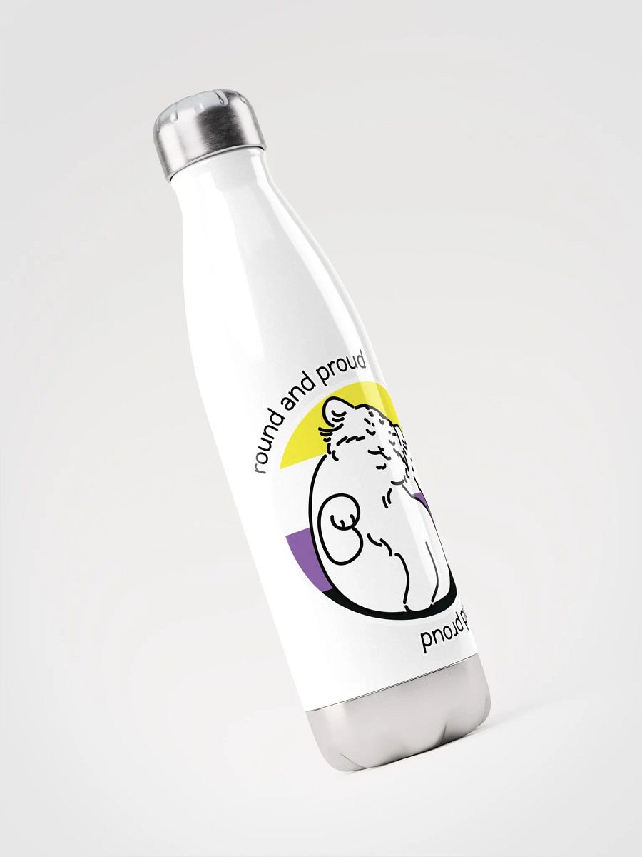 Round and Proud Manul Pride Nonbinary Version - Bottle product image (3)