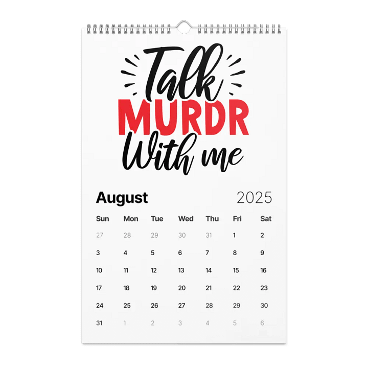 'True Crime Lovers' 2025 Calendar product image (2)
