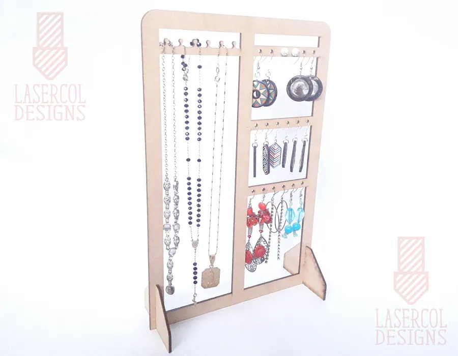 Earring Necklace Holder Stand - Laser Cut Files product image (2)