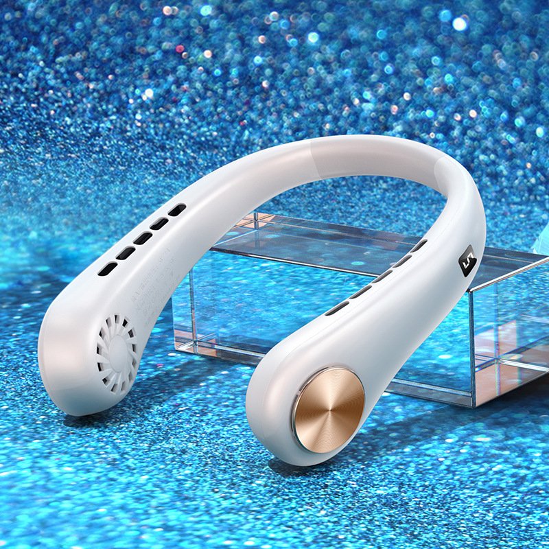 Neck Fan Mini Portable Bladeless Hanging Neck Rechargeable Air Cooler Summer Sports Fans product image (3)