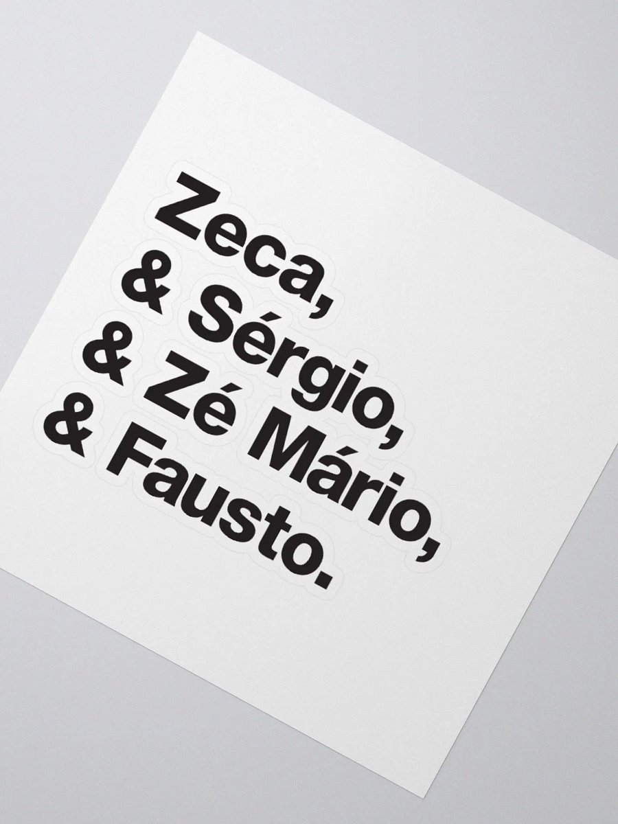 Autocolante Zeca, Sérgio, Zé Mário, Fausto - Preto product image (5)