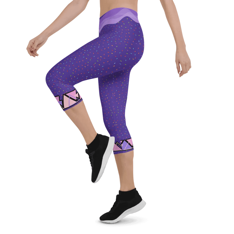 Purple Confetti Dreams Capri Leggings product image (3)