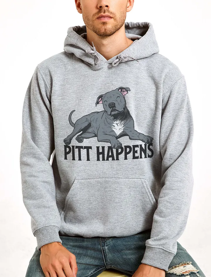 Pitt Happens Hooded Sweatshirt of a Pitbull Terrier(Blue) | Funny Hoodie for Pittie and Staffy Paw-rents product image (23)