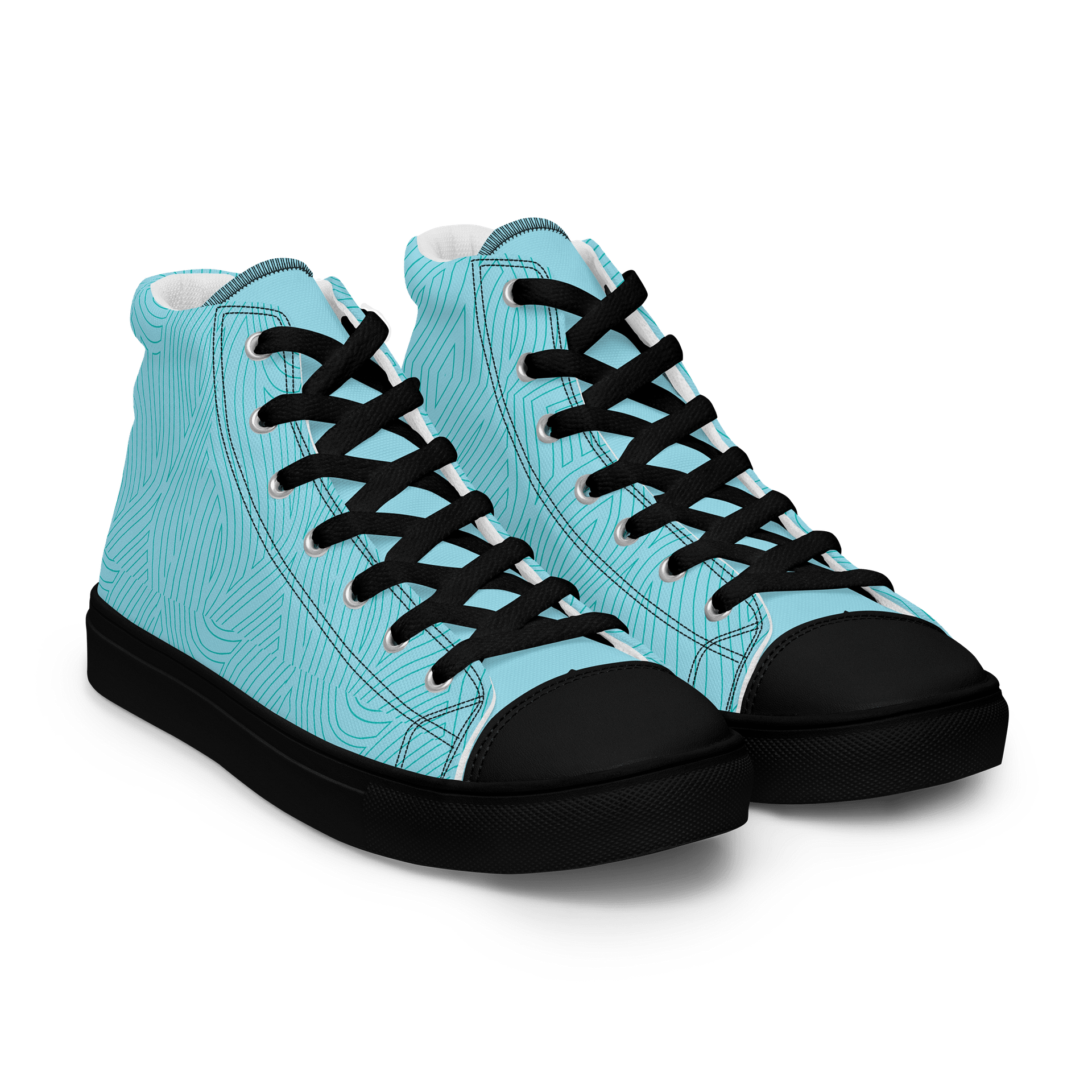 Symmetric Blue Geometric High Tops product image (8)