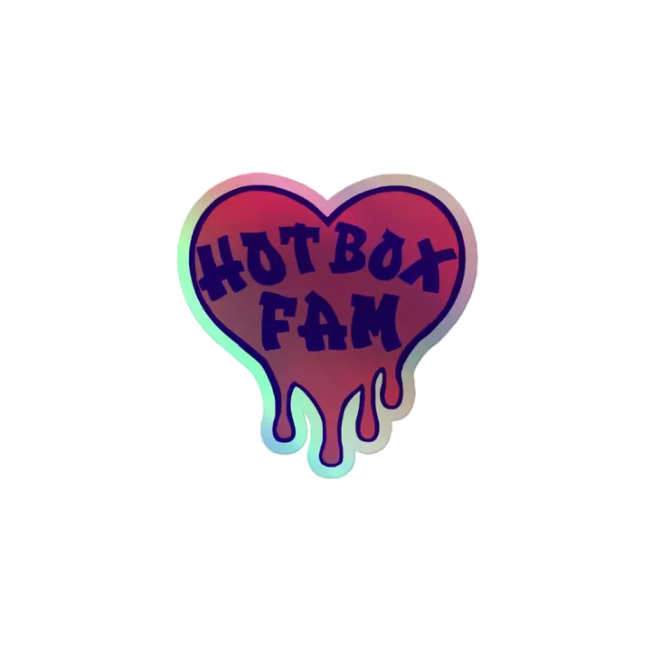 HOT BOX FAM SOLID PINK & BLUE LOGO STICKER product image (1)