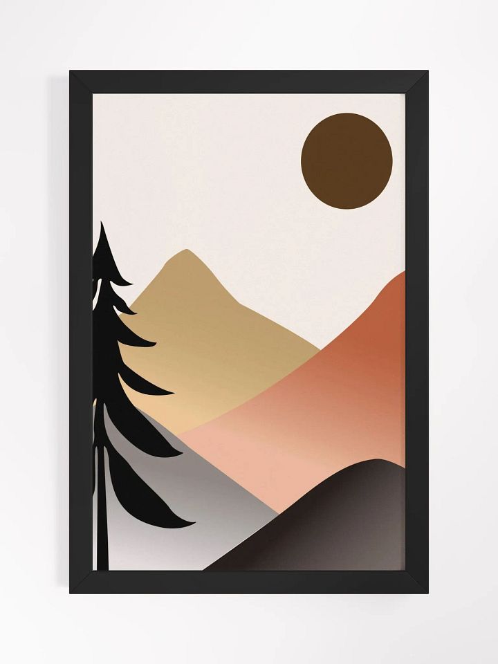Minimalist Earthy Landscape Framed Poster product image (2)