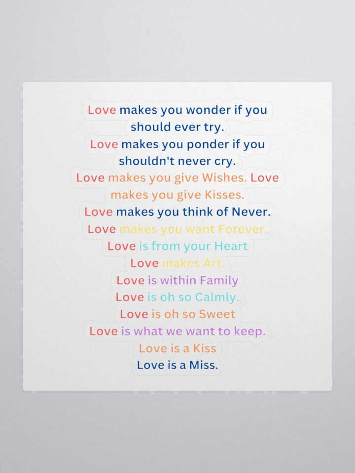 What is love long Stickers product image (1)