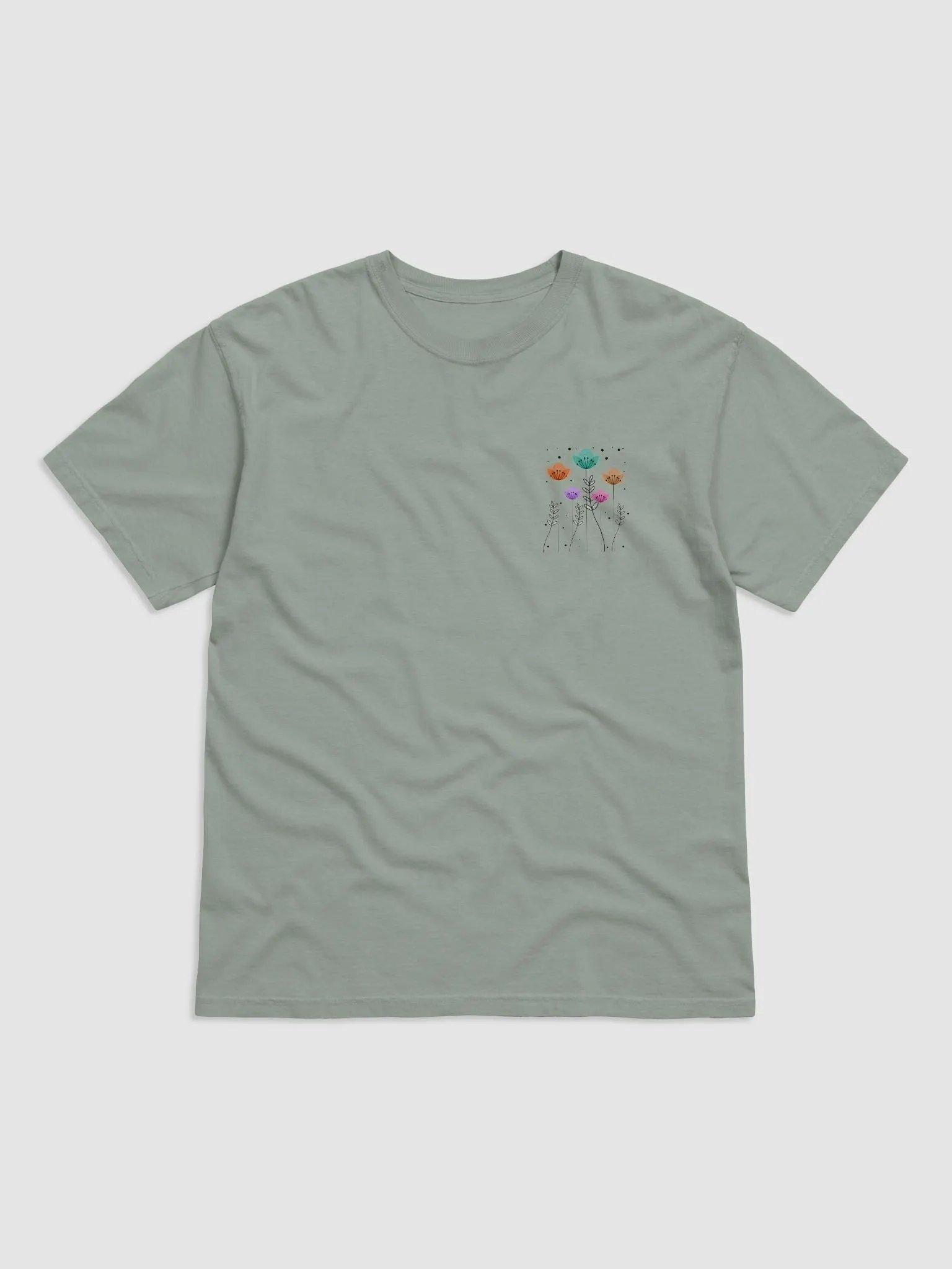 Whimsical Wildflowers Cotton T-Shirt product image (7)