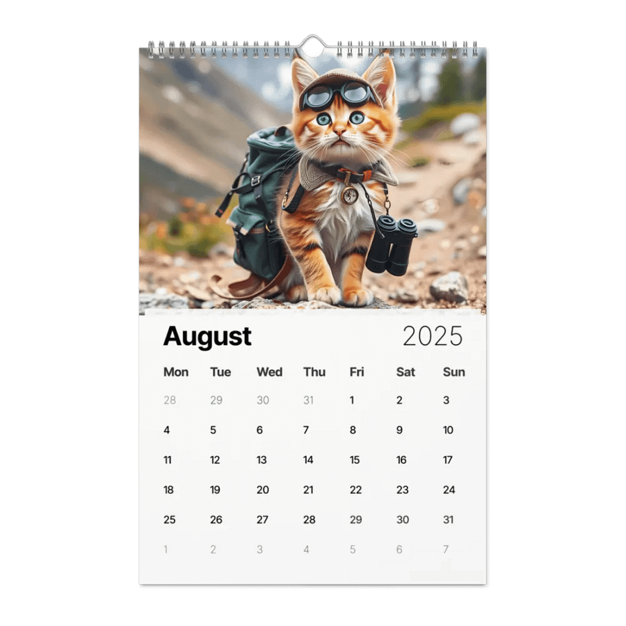 Adventurous Cat Wall Calendar 2025 product image (8)