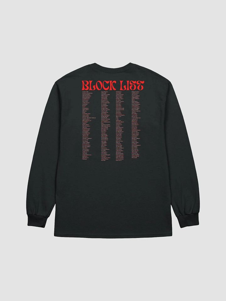 block list long sleeve t-shirt (dark) product image (2)