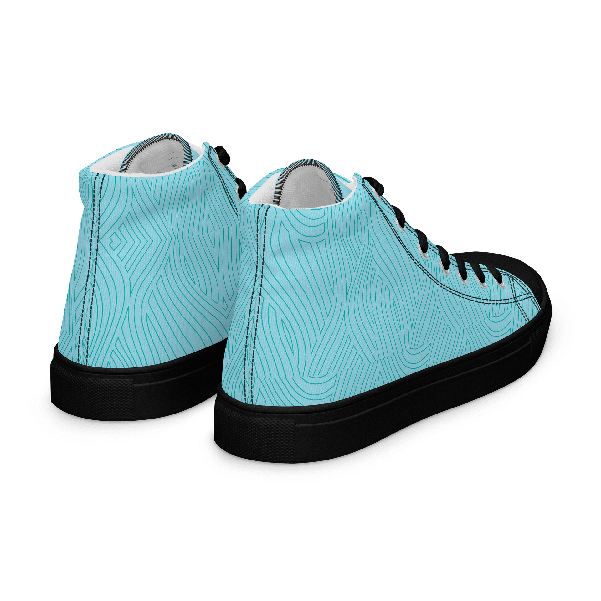 Symmetric Blue Geometric High Tops product image (7)