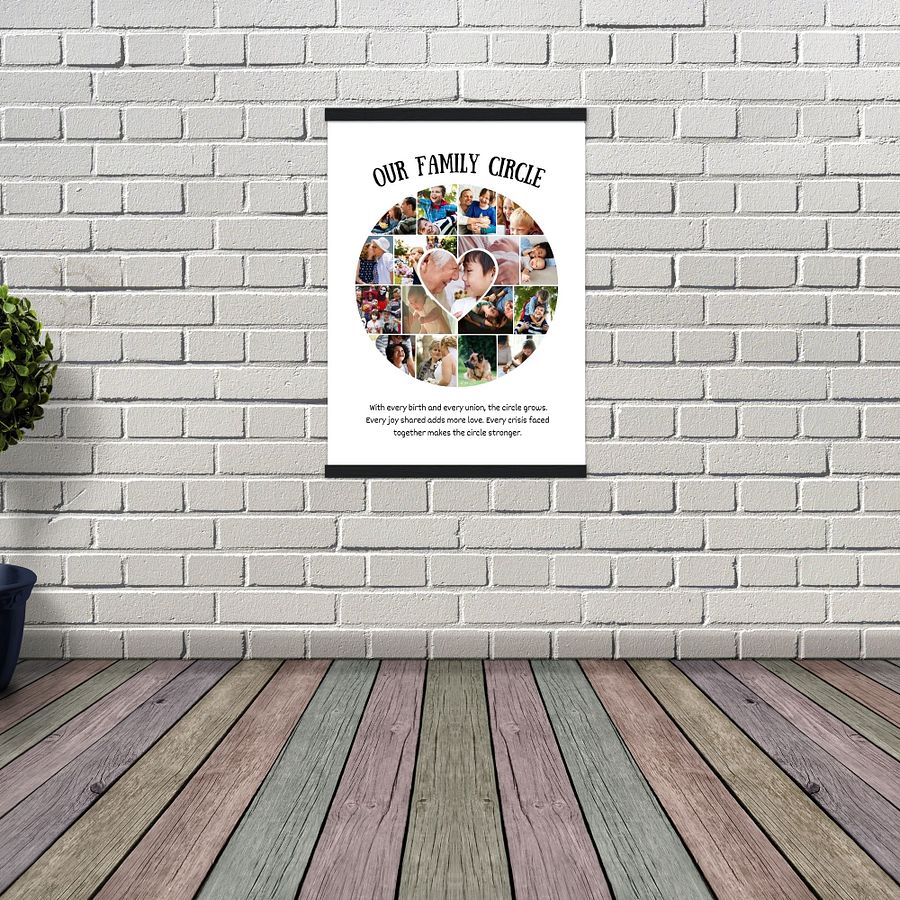 Family Circle Photo Collage Canva Template product image (6)