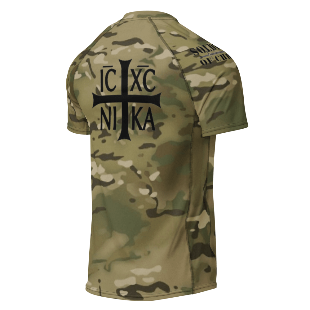 Faithful Camo: Men's Short Sleeve Rash Guard - Multicam product image (2)