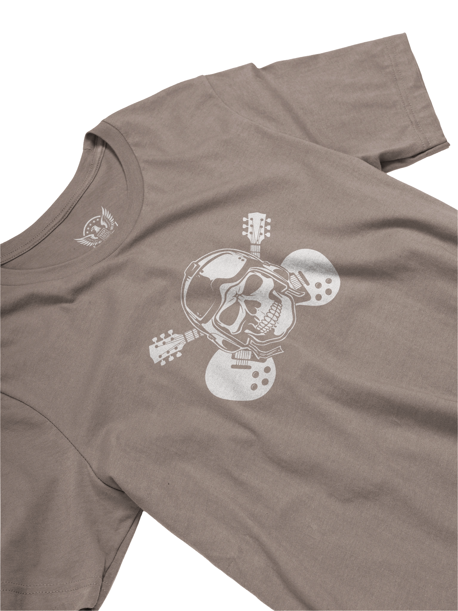 Flight Deck Skull Guitar T-Shirt – Military Aviation Rock Style Tee product image (14)