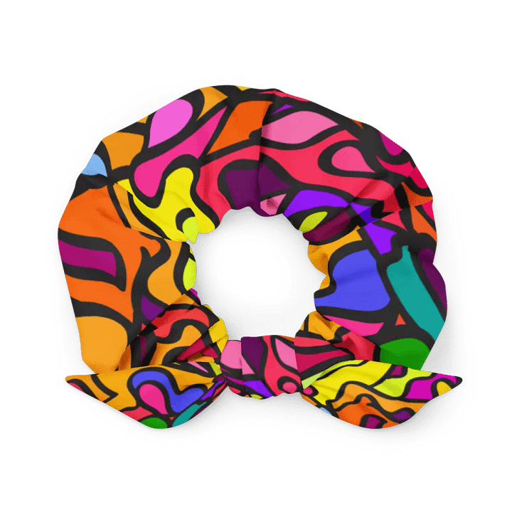 Vibrant Harmony All-Over Print Scrunchie - Wave at Sunset product image (1)