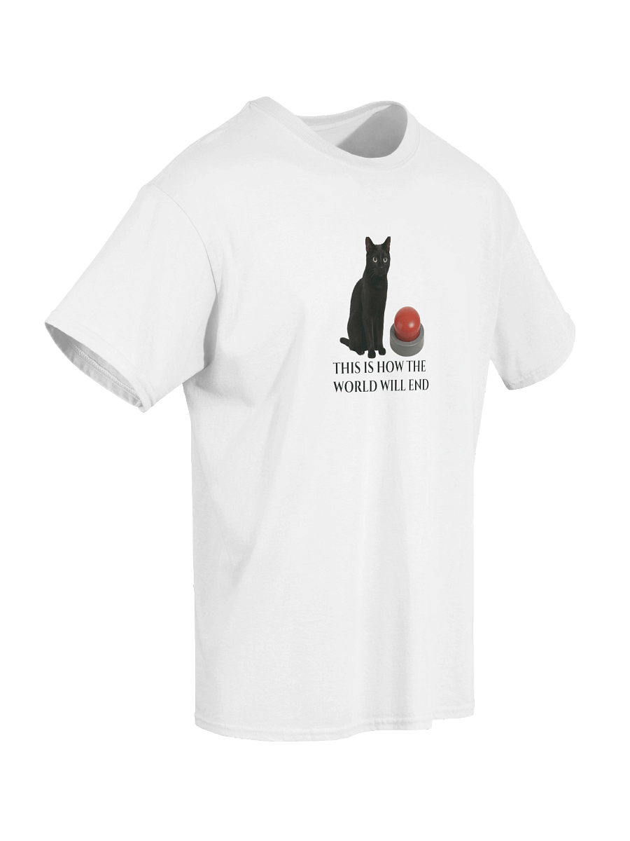 Apocalyptic Cat and Red Button T-Shirt product image (42)