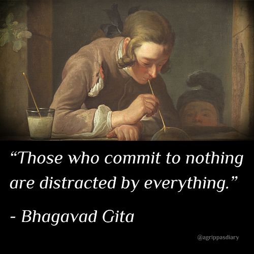 The world tempts us with infinite diversions, each more glittering than the last. Yet the soul grows weary not from labor, bu...