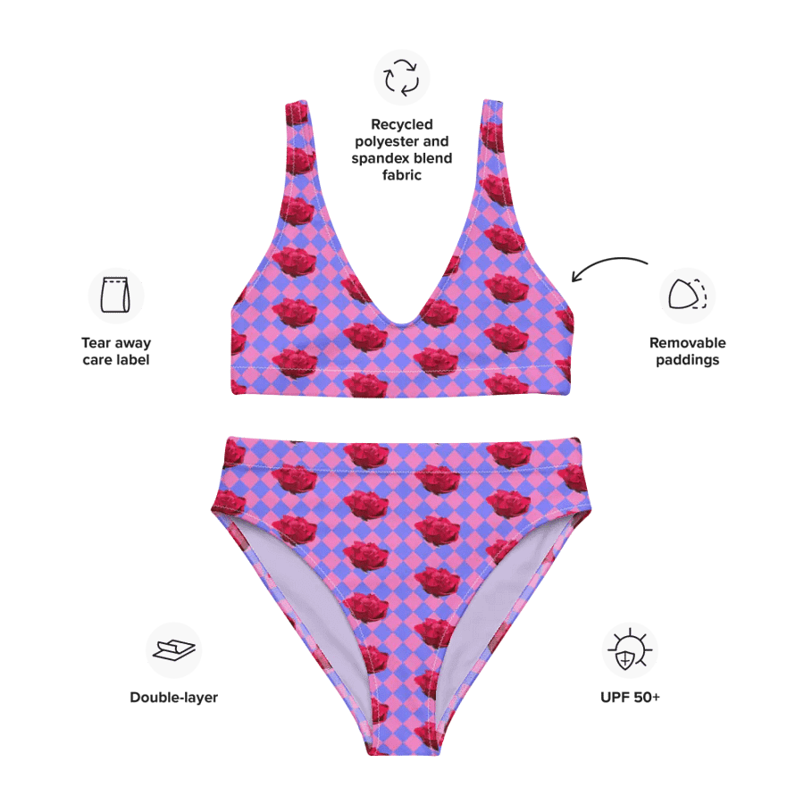 Rosy bikini {melon and periwinkle} product image (8)