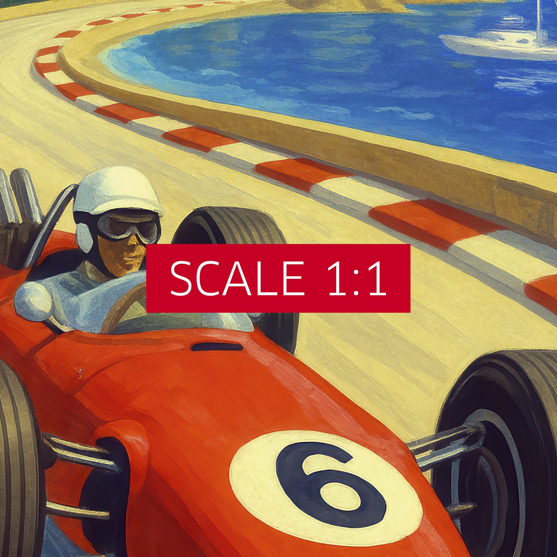 Monaco Vintage F1 Grand Prix 1966 Art Poster — Auto Racing Wall Art, Formula 1 Print product image (4)