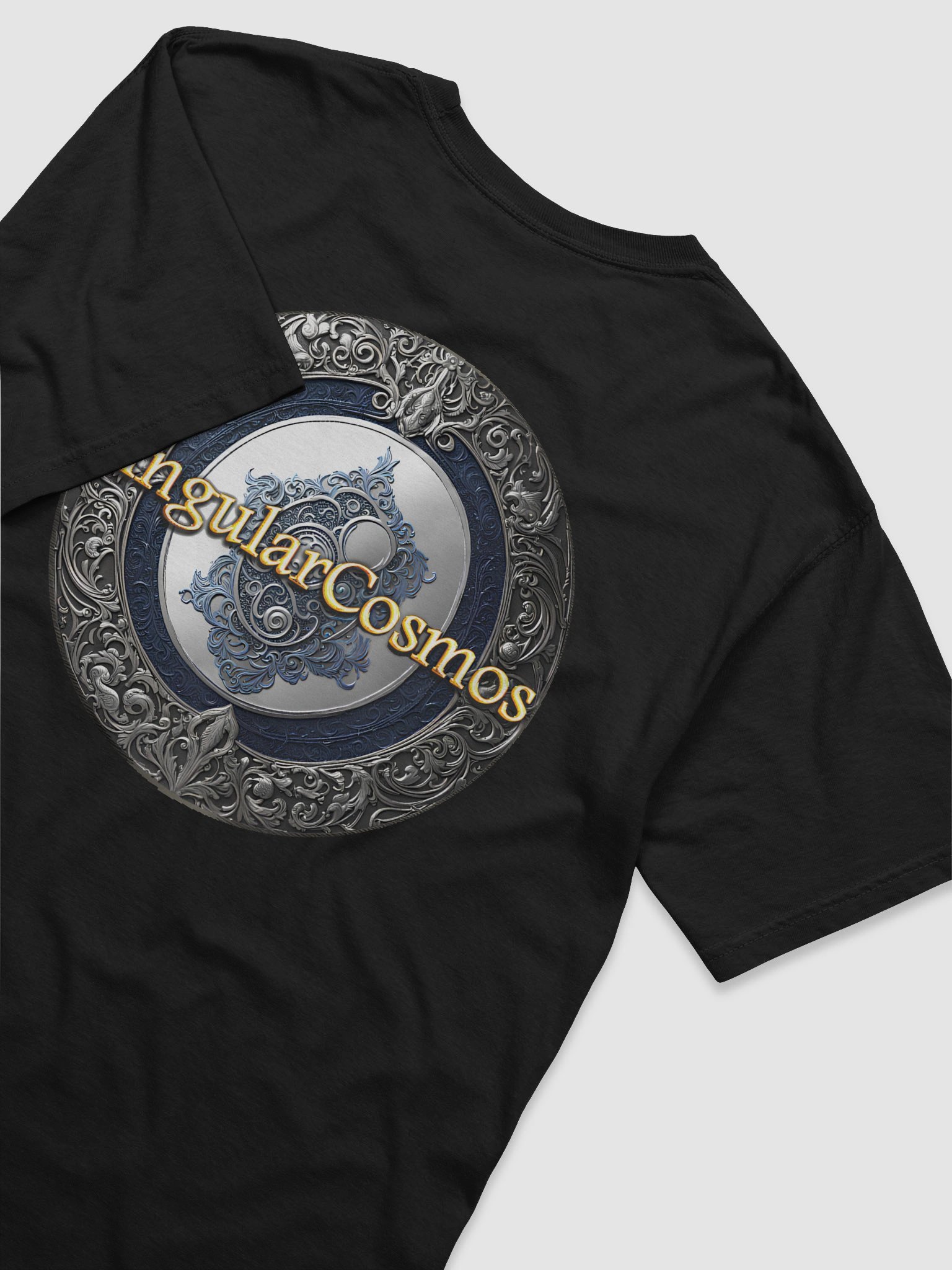 Singular Cosmos Dual Front & Back Logo Black Cotton T-Shirt product image (6)
