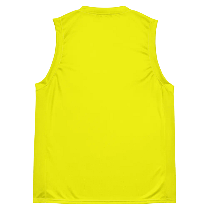Plain Color Yellow Basketball Jersey product image (2)