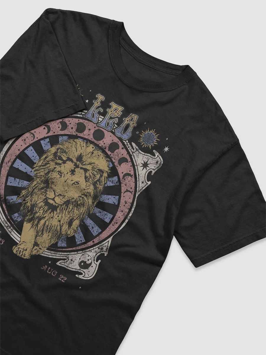 Leo Zodiac Sign Tee | Art Nouveau-Style Grunge Streetwear T-Shirt for July 23 and August 22 Birth Months product image (8)