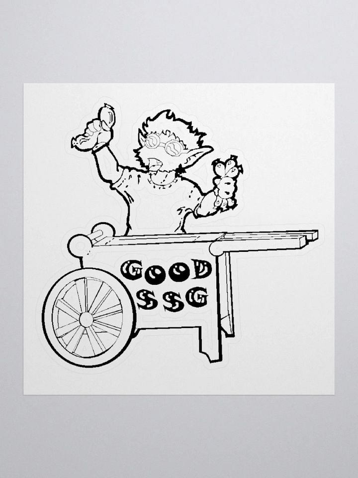 Gnomey's Good Sausages (Black) - Kiss Cut Stickers product image (1)