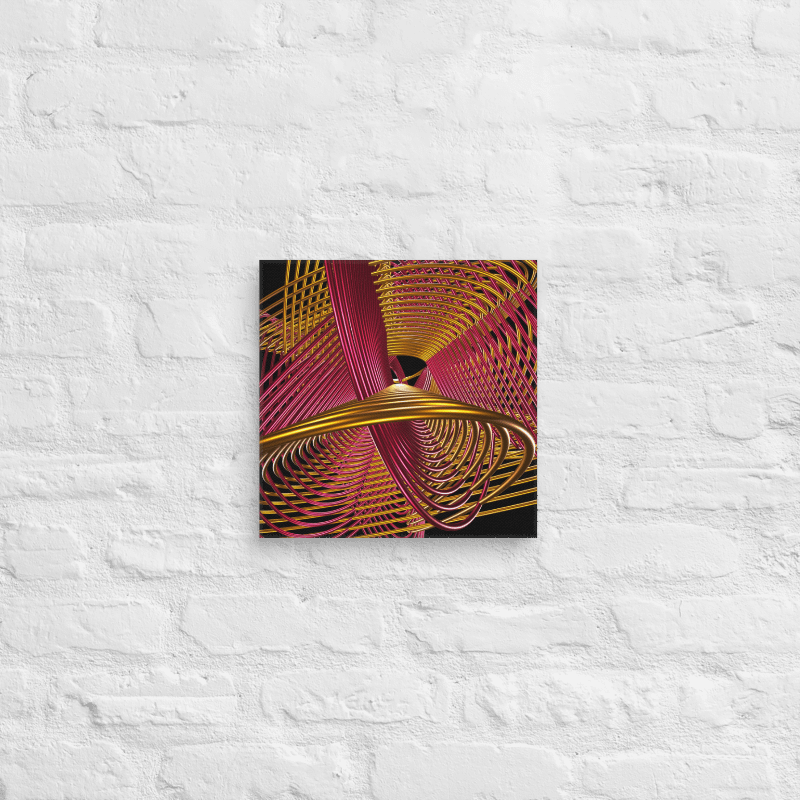 Oscilloscopic Dance #4 - Lissajous Figures Code Art Canvas Print product image (3)