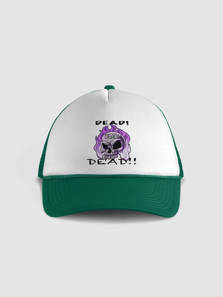 Flaming Skull Dead! Trucker Hat product image (1)