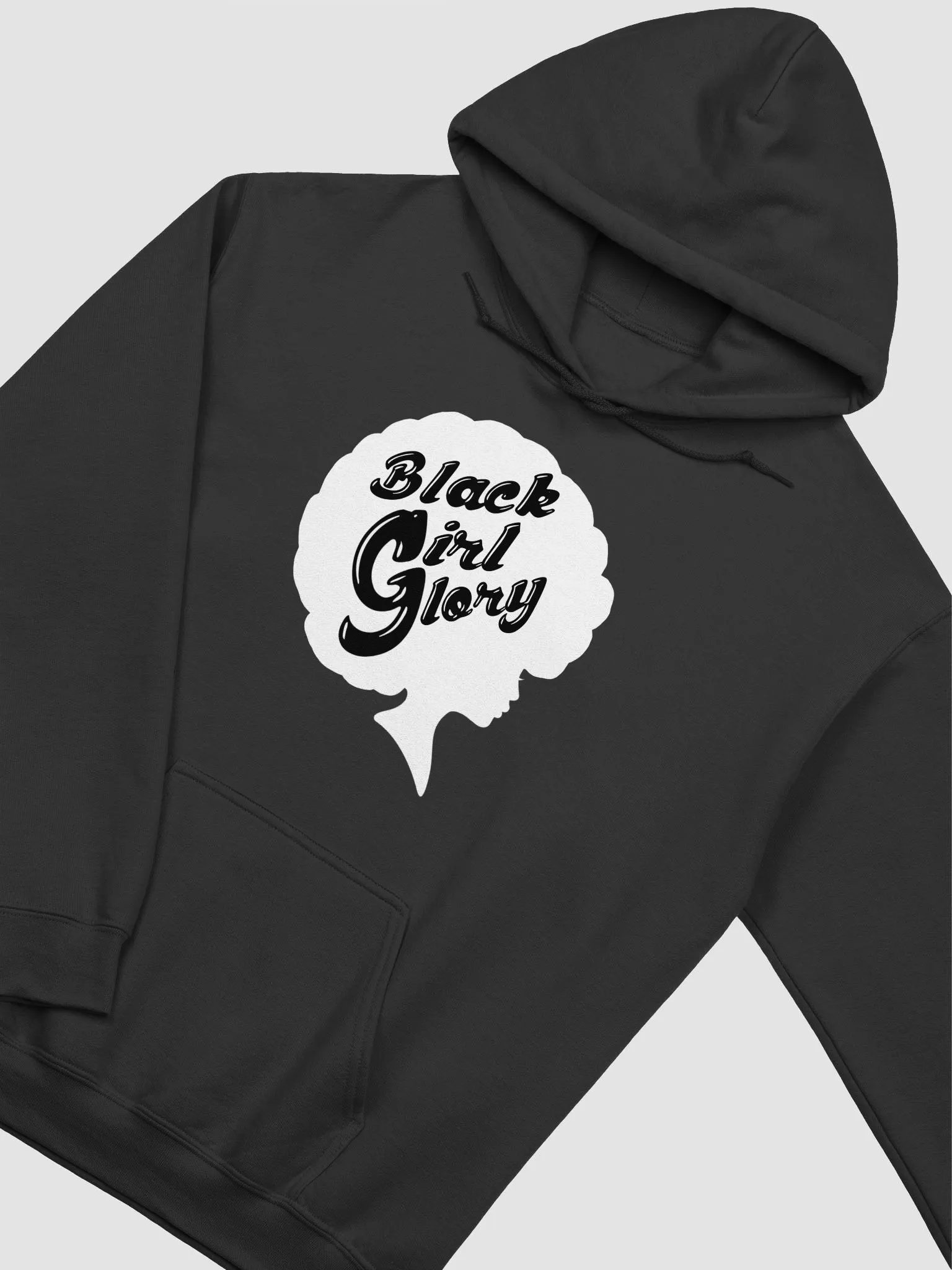 Black Girl Glory Hoodie (White design) product image (2)