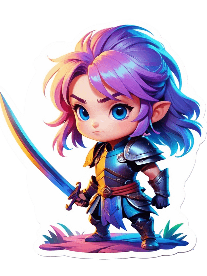Chibi Warrior Set A - Pin Button Collection product image (1)
