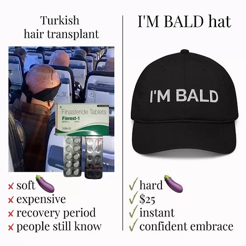 Who deserves the I'm Bald hat? tag your favorite bald person 

#streetwear #menswear #graphicdesign #smallbiz