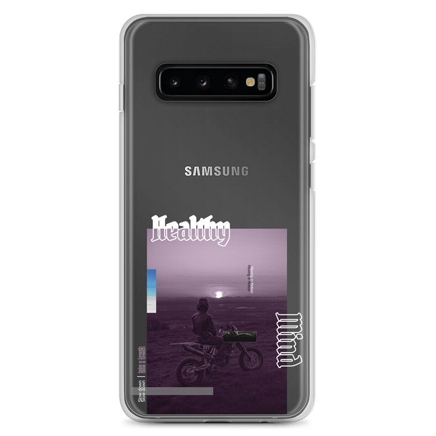 Healthy Mind | Dirt Bike Sunset Glitch Phone Case S product image (1)