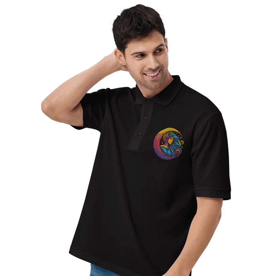 Celestial Crescent Moon Men's Polo product image (4)