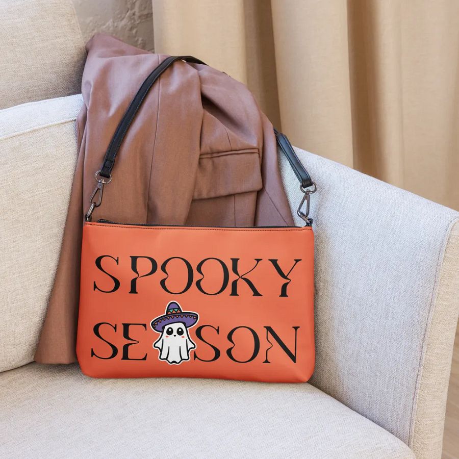 Spooky Season Sombrero Ghost Flip-Sided Faux Leather Crossbody Bag product image (8)