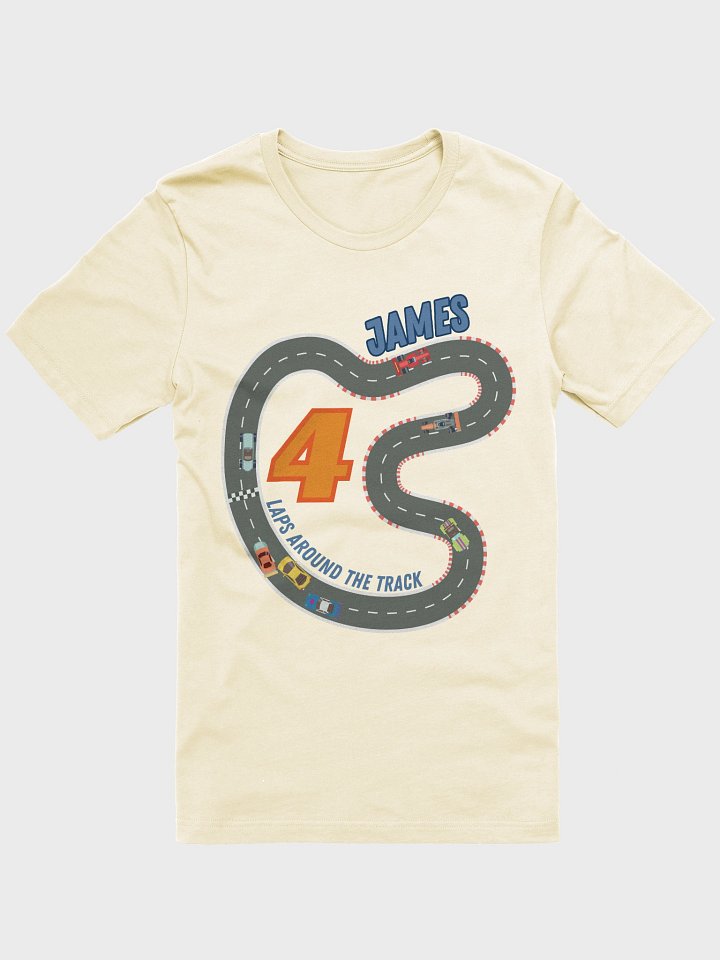 4 laps around the track adult tshirt product image (1)