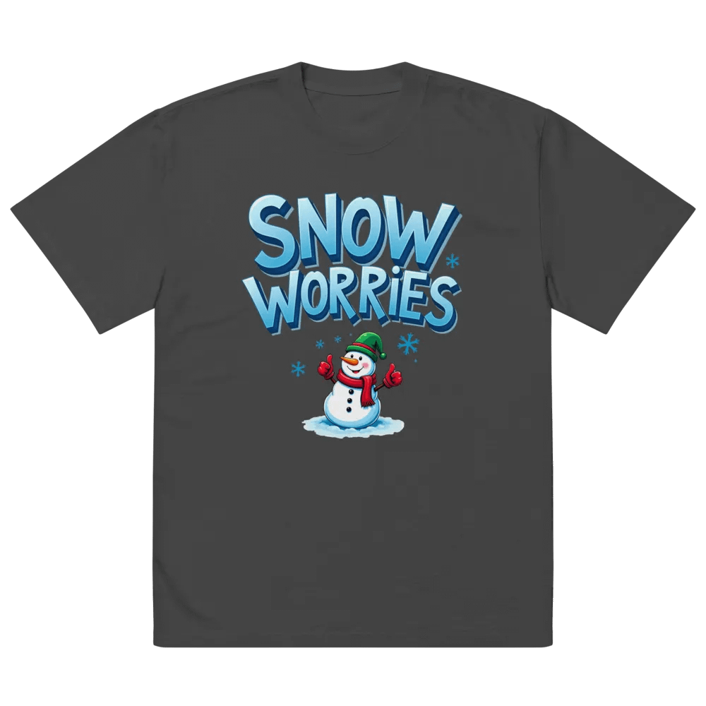 Snow Worries Oversized Faded T-Shirt product image (2)