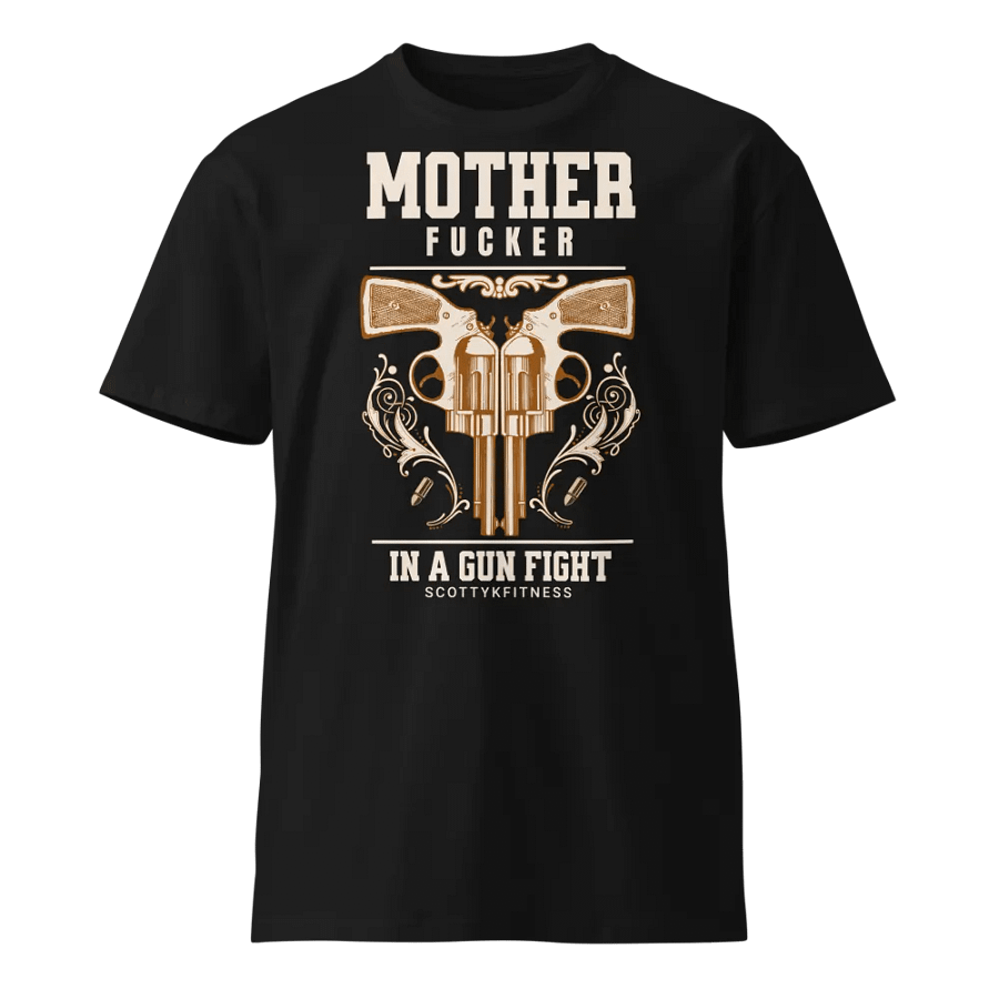MF in a Gun Fight Unisex Tee product image (1)