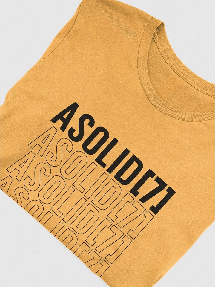 ASolid[7] Repeat Outline Black Design Tee Shirt product image (2)