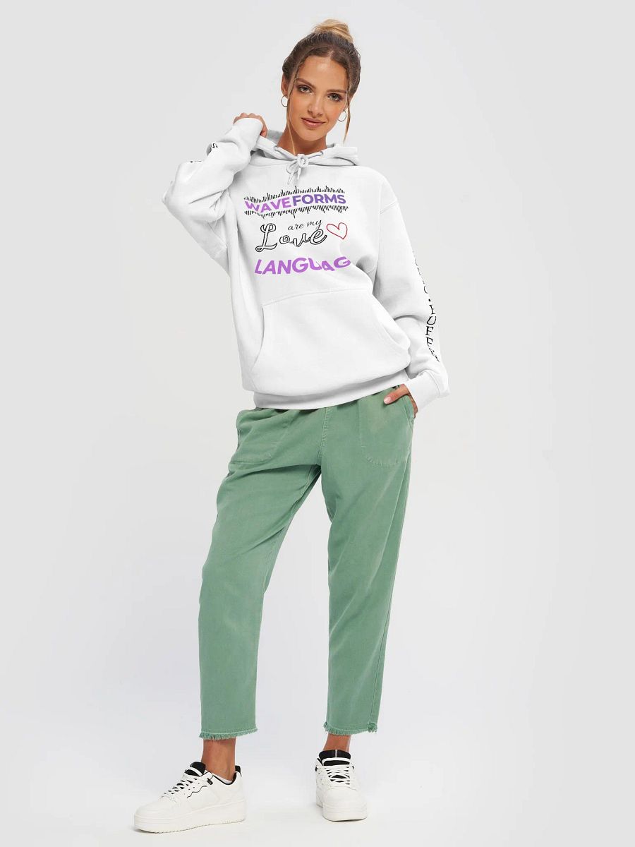 "Waveforms Are My Love Language" Hoodie (light colors) product image (5)