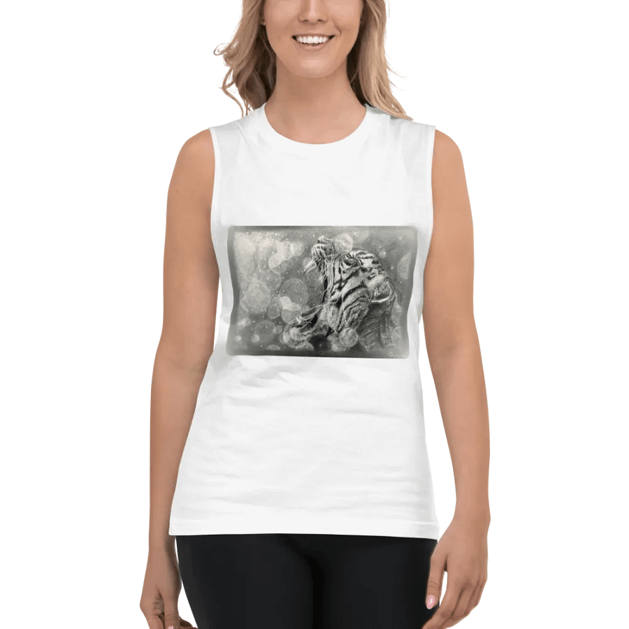 Nashīnasu - Roaring Tiger White Muscle Tank product image (4)