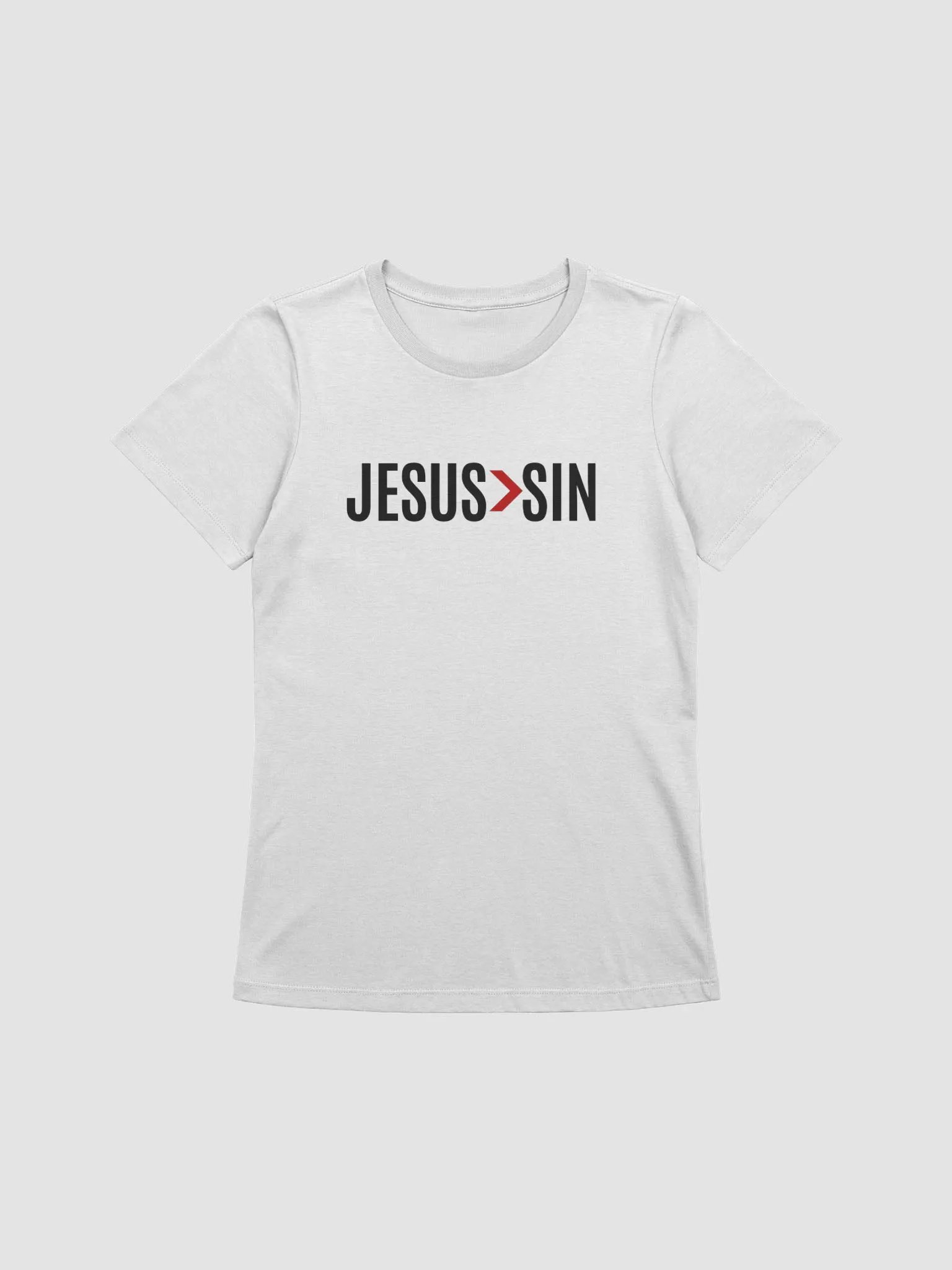 Jesus > Sin Women's Tee (White) product image (1)