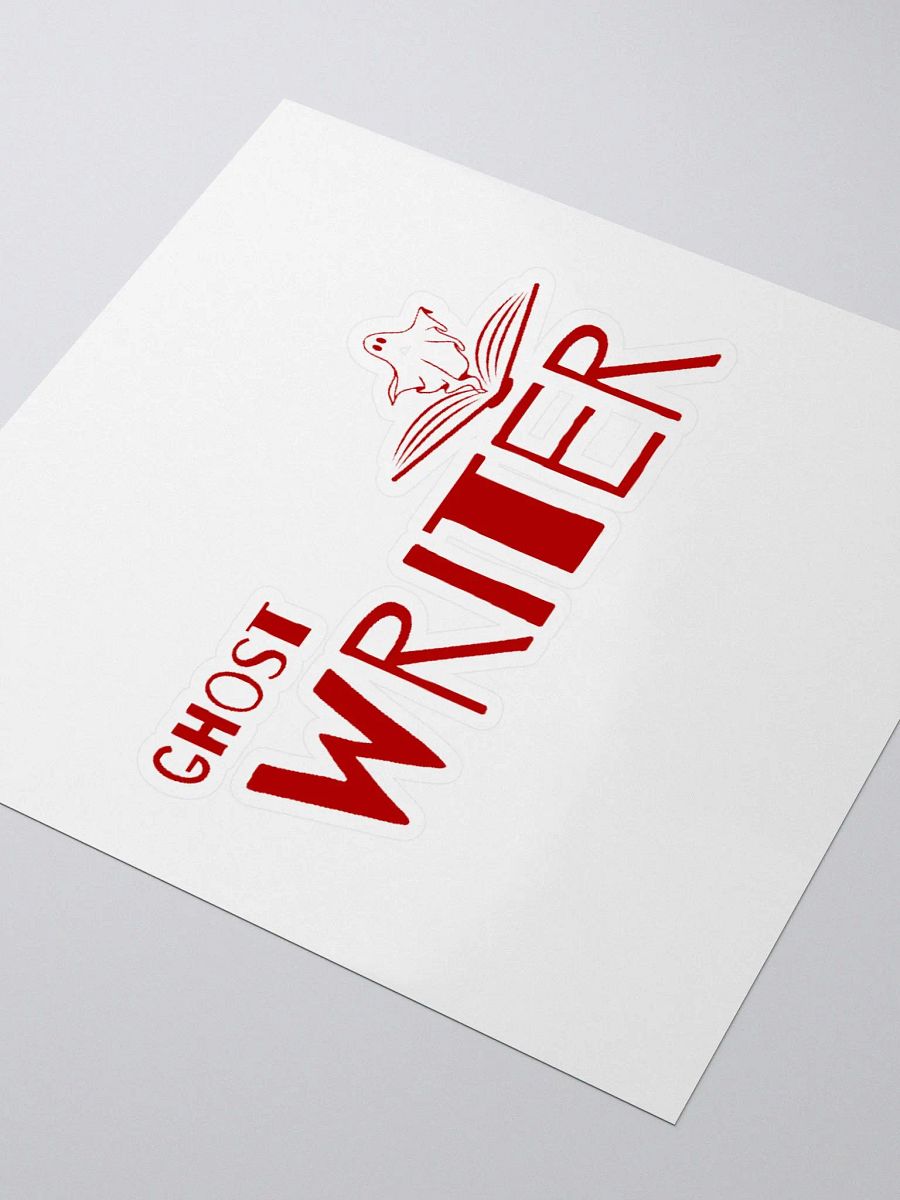 Ghostwriter Red Text with Spook and a Book Sticker product image (3)
