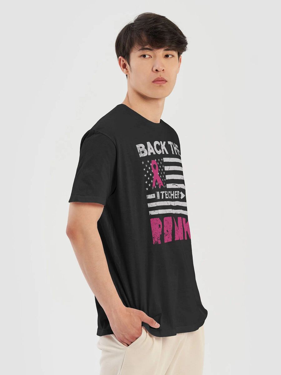 Back The Pink Breast Cancer Awareness Teacher T-Shirt product image (18)