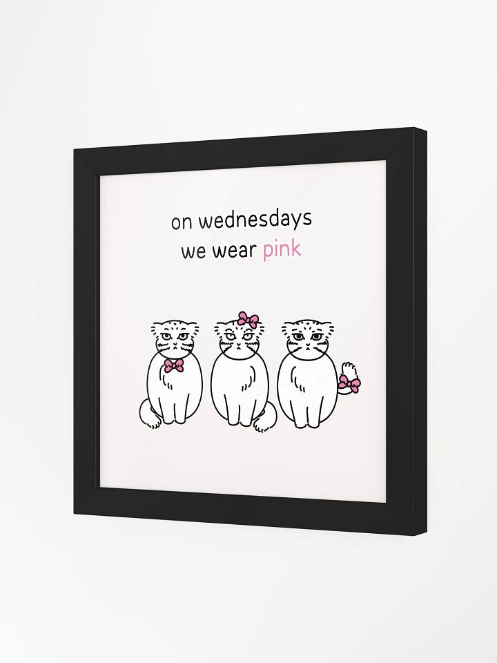 Pink Wednesdays Manul - Framed Print product image (5)