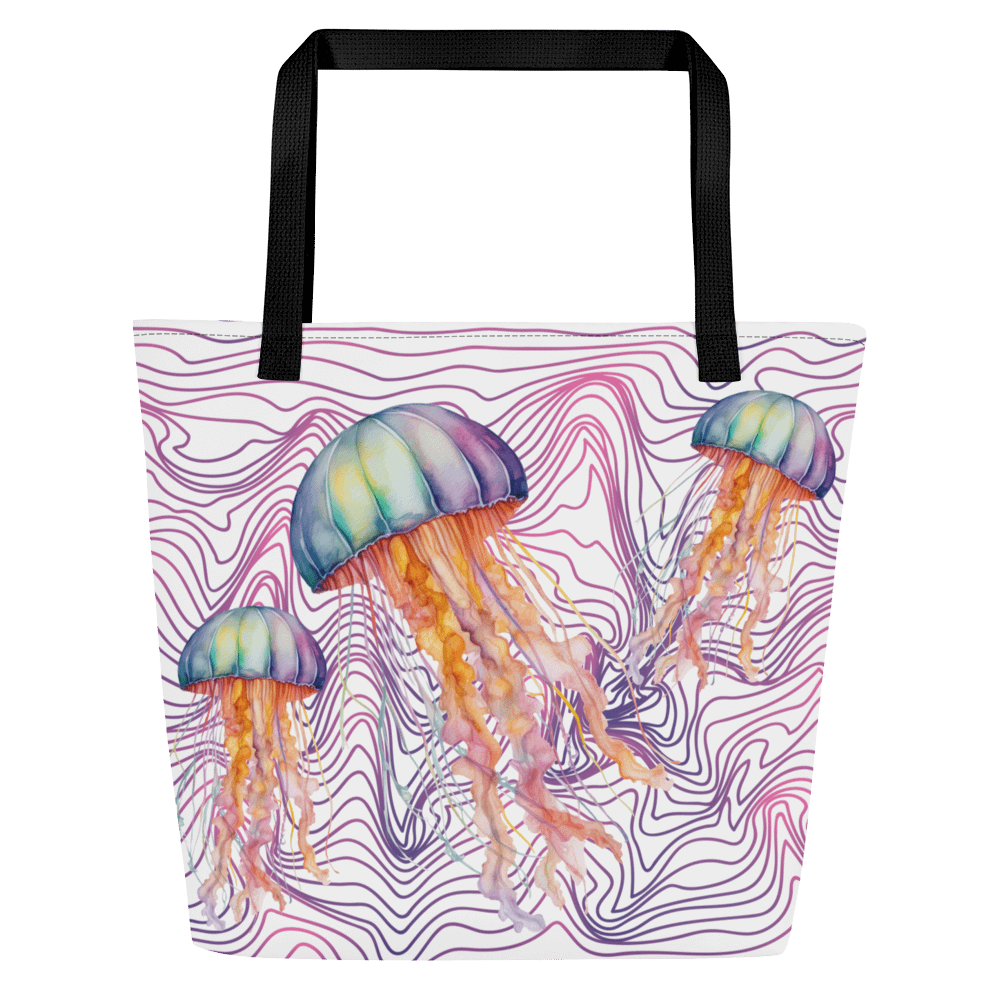 Colorful Jellyfish Tote Bag product image (5)