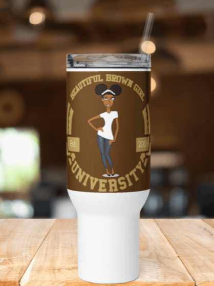 Beautiful Brown Girl University Travel Mug product image (1)