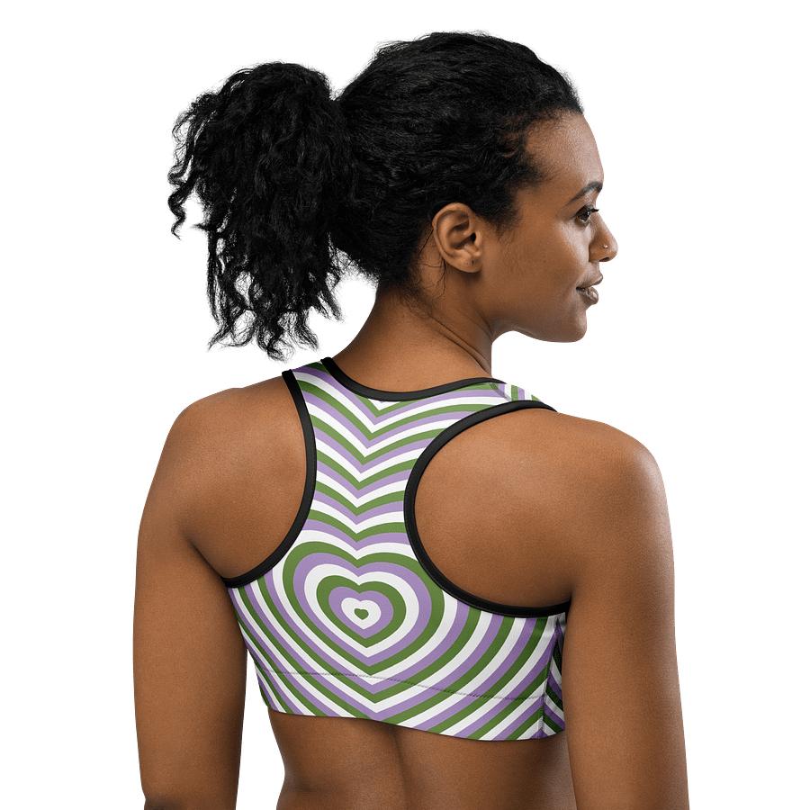 Genderqueer Pride Hearts Sports Bra product image (4)